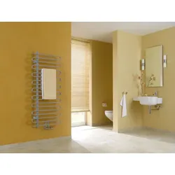 Arbonia Cobratherm Badheizkörper, Serie glanzsilber, Maße 1141 x 500 x 58 mm, QN 450W, links, Anschluss 99