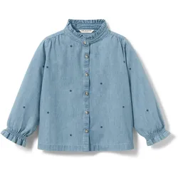 Tchibo - Kinder-Chambray-Bluse - Mädchen - Gr. 98/104 - blau