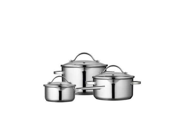 Funktion Pot set with lid 6 pieces 18/8 steel
