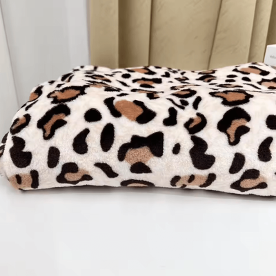 Inspire Curations Leopard Print Lightweight Soft Throw Blanket 2 140x160cm
