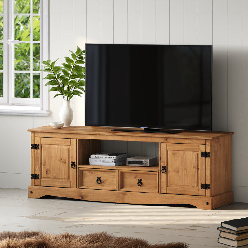 ClassicLiving Lonara TV Stand for TVs up to 88" Brown Wood 88"