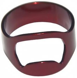 Inspire Daily Merch Stainless Steel Wearable Ring Bottle Opener Durable Finger Fit Beer & Soda Tool red
