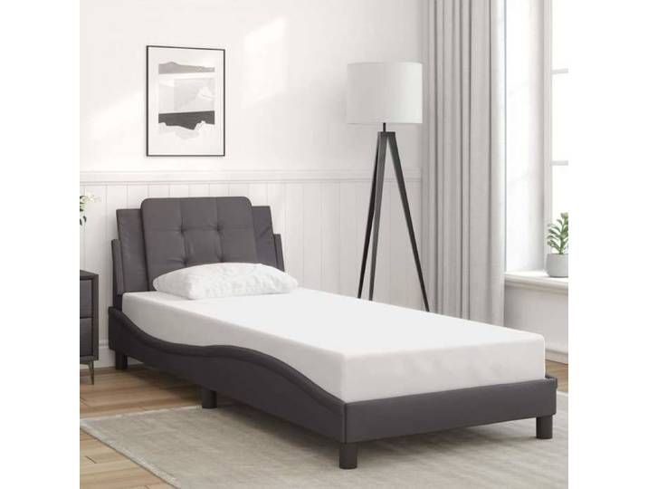 Cadre de lit sans matelas Zadar gris 100x200 cm similicuir 3208166