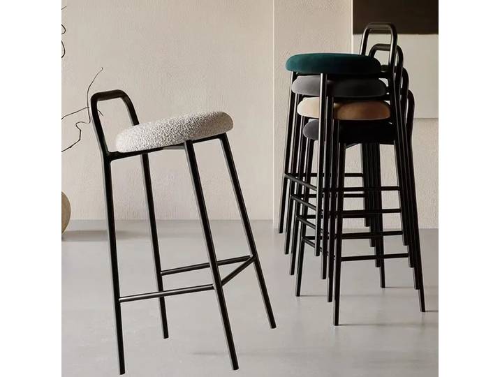 Tabouret de Bar Nordique en Métal, Chaise de Cuisine Moderne, Design de Bureau, Mobilier Européen de Décoration pour la Maison