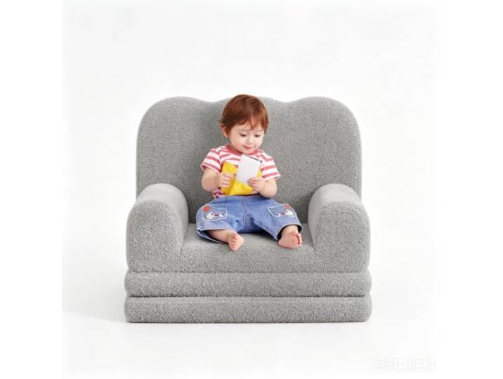 IDEALHOUSE Faltbares 2-in-1-Kindersofa Aus weichem Fleece gefertigt, leicht und tragbar, ideal für den Innenbereich