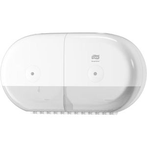 Tork Toilettenpapierspender SmartOne Mini, 682000, T9 System, aus Kunststoff, für 2 Mini Jumbo Rollen, weiß
