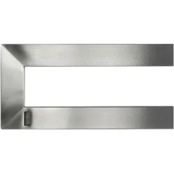 Simausrom, Garderobe + Kleiderstange, Nano Garderobenbügel links, B:300mm, H:150mm Edelstahl gebürstet