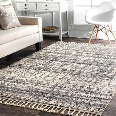 Nuloom Modern Abstract Tassel Area Rug