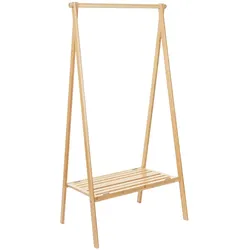 Décoshop26 - Zusammenklappbare Garderobe aus Bambus mit Ablage für Schuhe oder Accessoires 150 x 84 x 57 cm 04_0004926