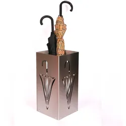 Schirmständer Design Umbrella closed 23x23cm Edelstahl matt SZAGATO Regenschirmständer große Schirme Schirmhalter moderne Schirmständer