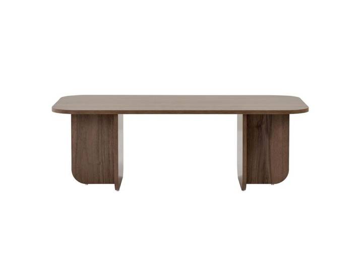 Toilinux - Table basse design effet bois foncé LEANDRO - Marron