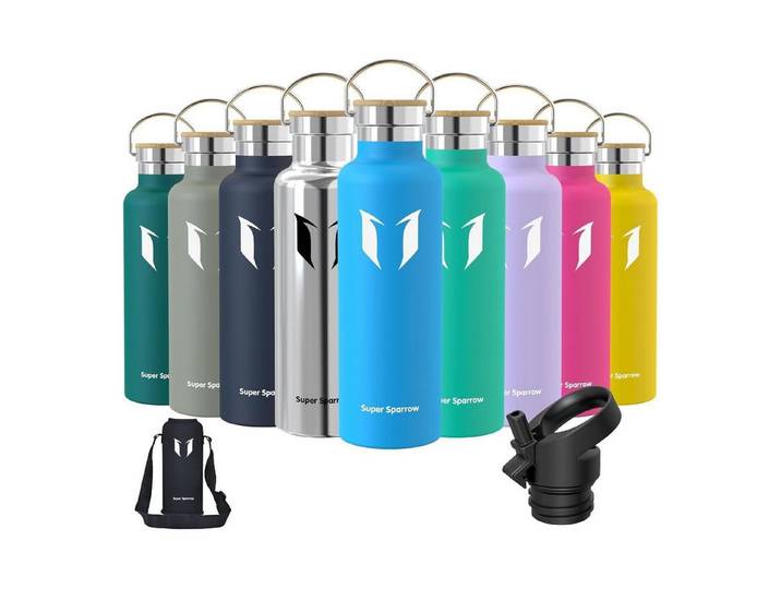 LuxusKollektion Thermoflasche Trinkflasche Edelstahl Auslaufsicher BPAfrei 500ml 750 ml Pazifik