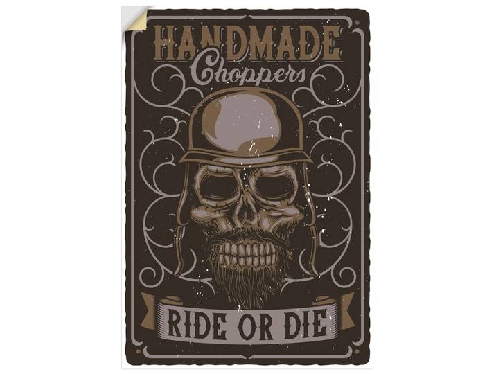 Wandbild ARTLAND Totenkopf , braun (farbe bild(er): braun), B:70cm H:100cm, Bilder, Wandbild, als Alubild, Leinwandbild, Poster, Wandaufkleber in verschied. Grössen