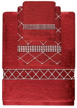 Sparkles Home Atlas 3-Piece Rhinestone Towel Set