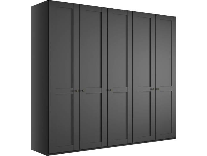 Kleiderschrank WIEMANN Göteborg, Kleiderschrank, Schrank, Wäscheschrank , grau (graphit), B:246,3cm H:216cm T:58cm, Holzwerkstoff, Schränke, Kleiderschrank, inkl. Türendämpfung, langlebige Qualität, viel Stauraum