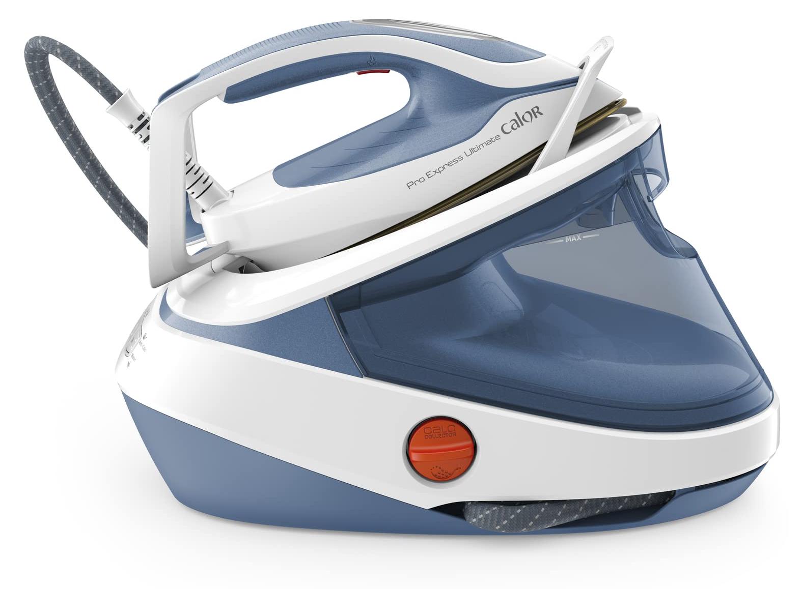 Calor Pro Express Ultimate II, 3000 W, 580 g/min, Durilium Airglide Bügelsohle, 7,6 bar, 1,2 l, 155 g/min
