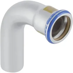 Geberit, Rohrverbindungstechnik, Gas-Bogen Mapress 45Gr, m Einschubende, Edelstahl, d= 42mm (Pressverbindung)