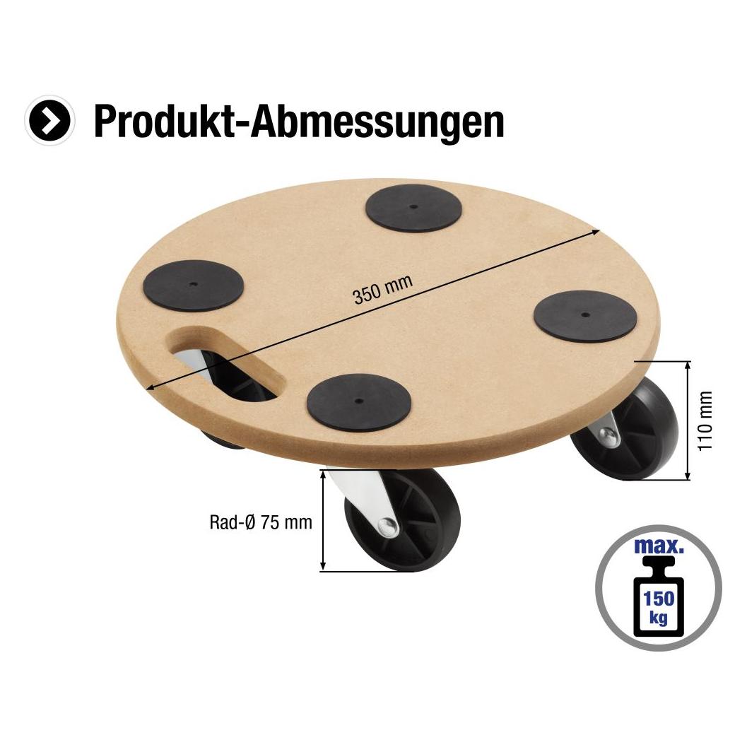 Meister Transportroller Holz Traglast (150 kg) (821350)