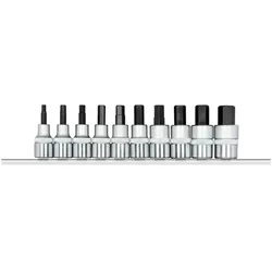 GEDORE R62558110 Schraubendrehereinsätze 1/2 +Leiste 10-teilig