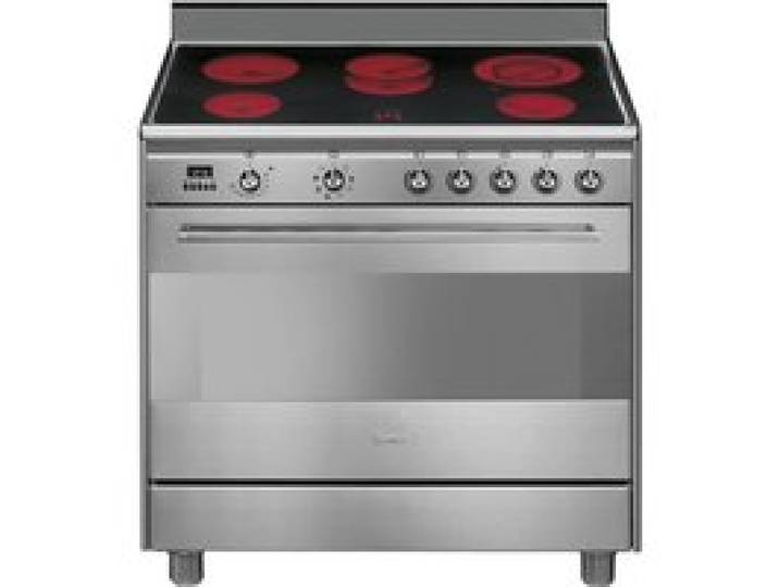 Smeg SCD91CMX9 Cuisinière Acier inoxydable boutons Rotatif Toucher En haut devant Électronique