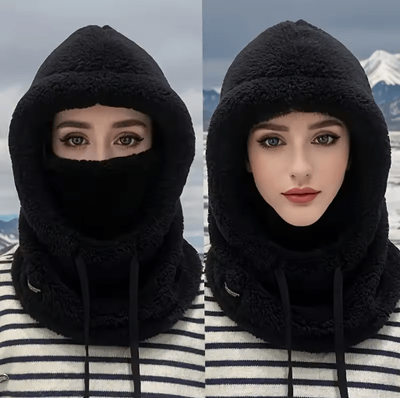 Inspire Picks Winter Thermal Balaclava Windproof Full Face Mask For Skiing Cycling Motorcycle Riding black