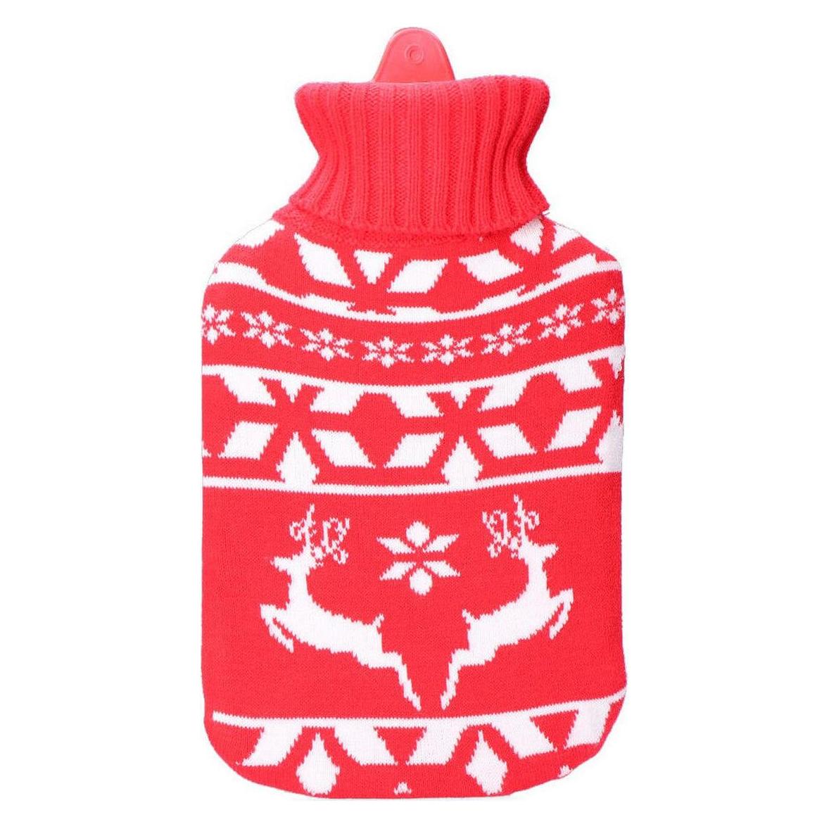 EDM Wärmflasche Rojo/Blanco 2 L (2 l, Bettflasche mit Bezug) (43031490)