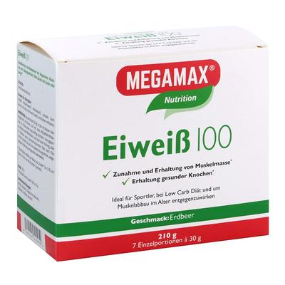 Eiweiss 100 Erdbeer Megamax Pulver 7x30 g