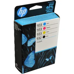 4 HP Tinten 6ZC71AE 932 933 Multipack KCMY