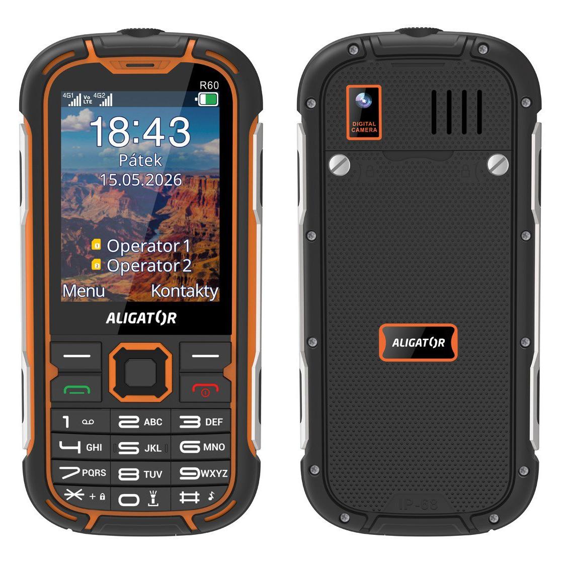 Aligator R60 4G eXtremo černo-oranžový (AR60BO)