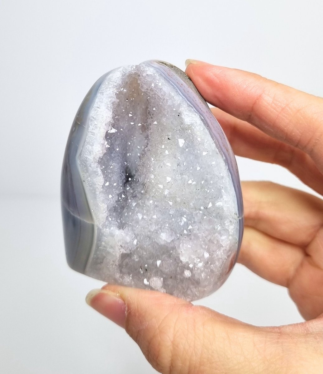 ThaleiaDesign Amethist met agaat freeform op standvlak