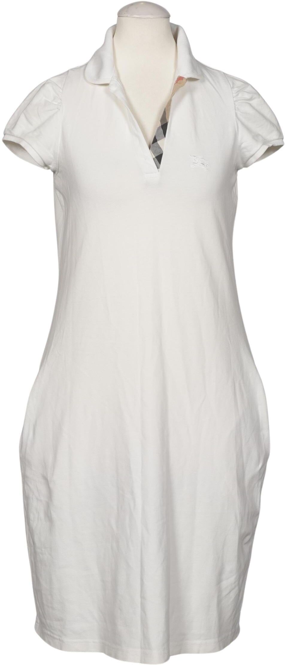 Burberry Damen Kleid, Weiß, Gr. S, Baumwolle / Elasthan - Second Hand