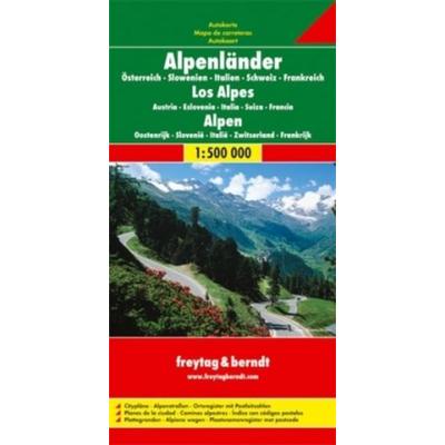 Alpenländer 1 : 500 000. Autokarte, Karte von , Freytag + Berndt, 978-3-7079-0426-0