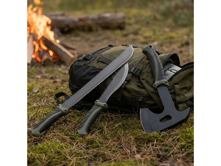 Survival Set mit Beil, Messer und Machete