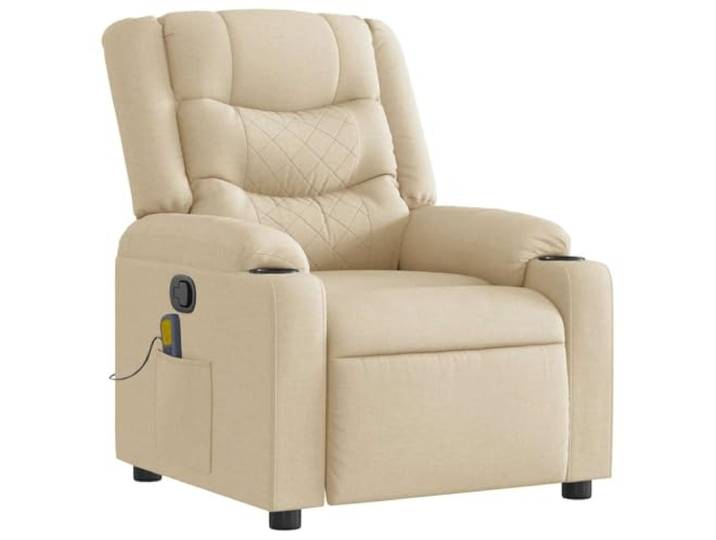 vidaXL Massagesessel Creme Stoff