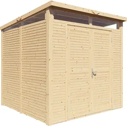 Bertilo Gartenhaus Woodline Pent - 18 mm naturbelassen