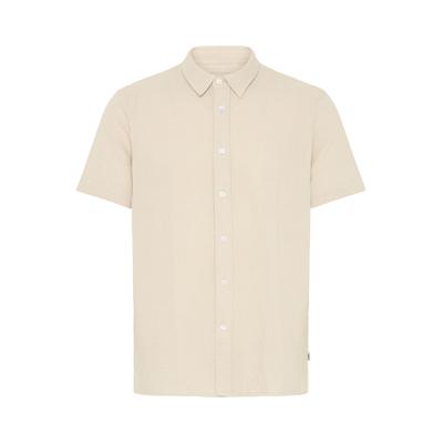 Kurzarmhemd SOLID "Kurzarmhemd SDIain", Herren, Gr. M, N-Gr, beige (peyote), Obermaterial: 100% Baumwolle CO., Hemden