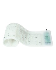 LogiLink Flexible Waterproof Tastatur PS/2 USB Deutsch weiß (ID0018A)