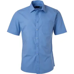 James & Nicholson Herren Popeline Hemd kurzarm JN680 aqua XXL