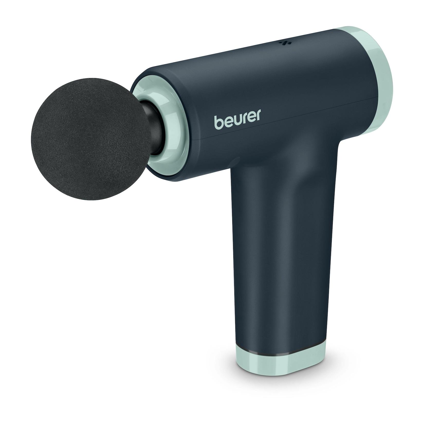BEURER MG 89 Limited Edition 26 Massagegerät (Kompaktes Design, 3 Massageaufsätze, 5 Intensitätsstufen, Lithium-Ionen-Akku mit bis zu 4 h Laufzeit, USB-C Kabel (Netzteil nicht enthalten), LED-Leuchten zur Anzeige von Akkustand und Intensitätslevel)