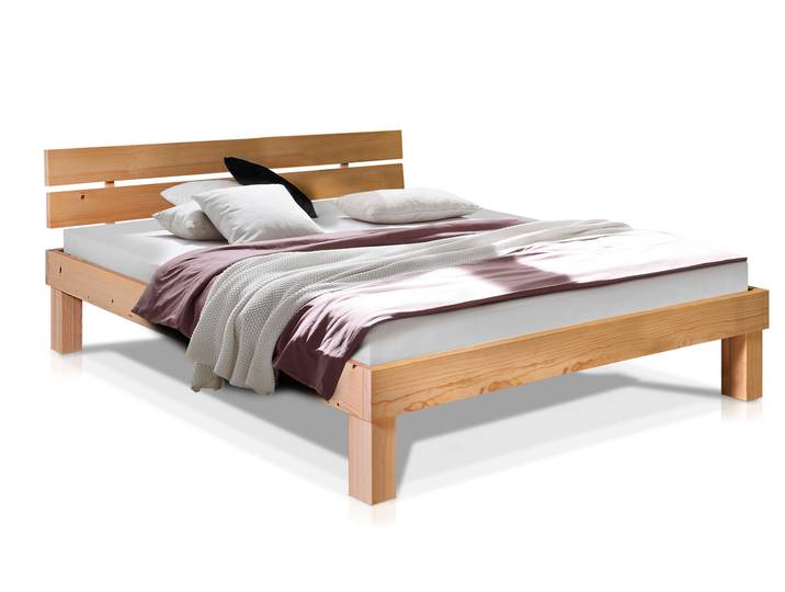 PUMBA Massivholzbett mit Kopfteil, Material Massivholz