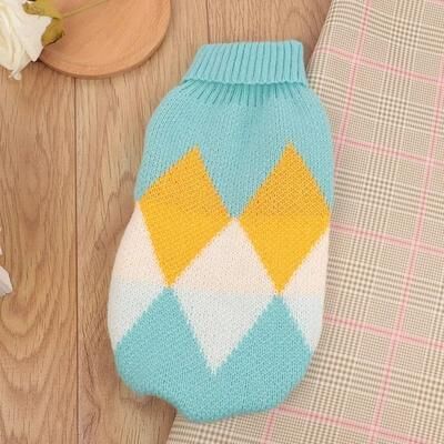 Uplift Essentials Fashion Winter Argyle Cat Sweater Vest yellow Blue 2xl