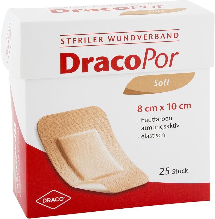 Dracopor Wundverband 10x8cm steril hautfarben