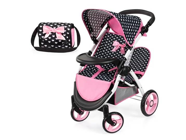 Tweeling poppenwagen Twin Xeo, dubbele poppenwagen