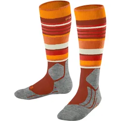 Falke, Jungen, Sportsocken, SK2 Intermediate Kinder Skiing (27 - 30), Mehrfarbig, Orange
