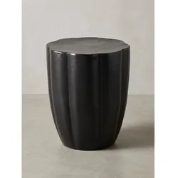 Beistelltisch Aluminium Schwarz Ø 41x50 cm - BLANES   Kadima Design