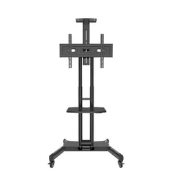 Hagor Twin Stand Mobile mobiles Standsystem (50 kg, 32" - 55"), TV Ständer, Schwarz