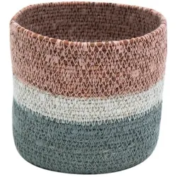byRoom Korb 2er Set aus Seegras, Rosa: Ø12 x H11cm, Blau: Ø9 x H10cm, 2er Set, diverse