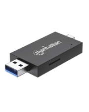 Manhattan USB 3.0 Typ-C/-A Kartenlesegerät microSD SD/MMC Micro SD MultiMediaCard MMC Secure Digital (102735)