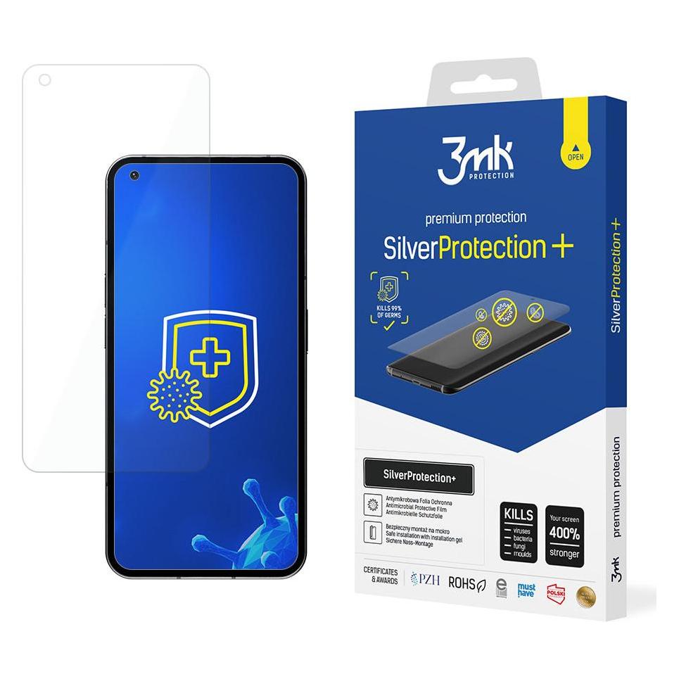 3MK Silver Protect+ Nothing Phone 1 Folia Antymikrobowa montowana na mokro (1 Stk., Nothing Phone (1)) (5903108487689)