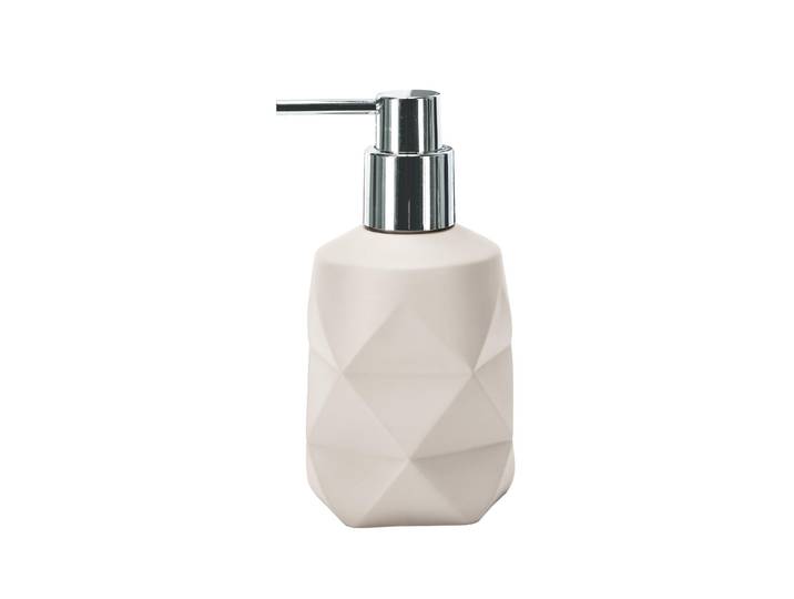 Seifenspender KLEINE WOLKE Crackle , beige, B:8cm H:17cm, Dosierspender, Seifenspender
